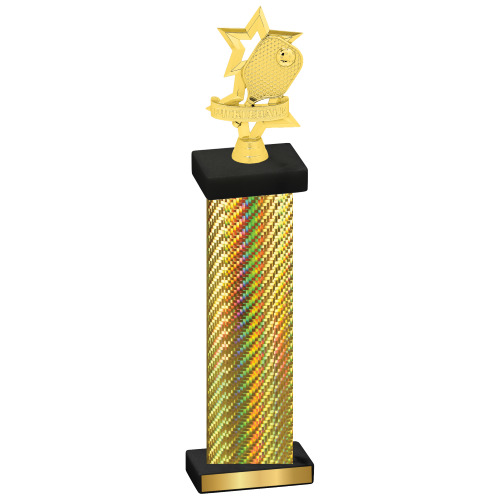 Single Gold Carbon Fiber Pickleball Trophy