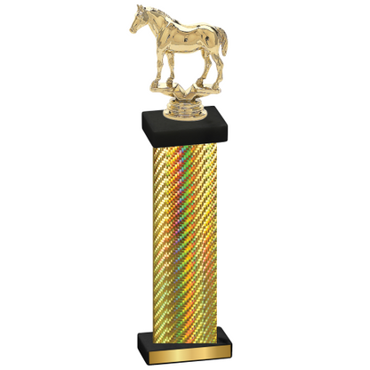 Single Gold Carbon Fiber Horses Trophy