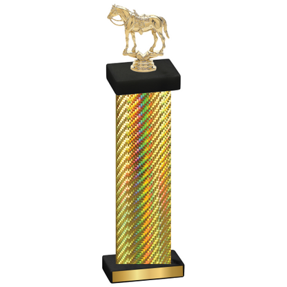 Single Gold Carbon Fiber Horses Trophy