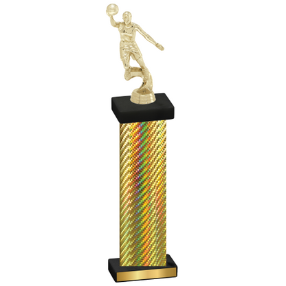 Single Gold Carbon Fiber Basketball Trophy