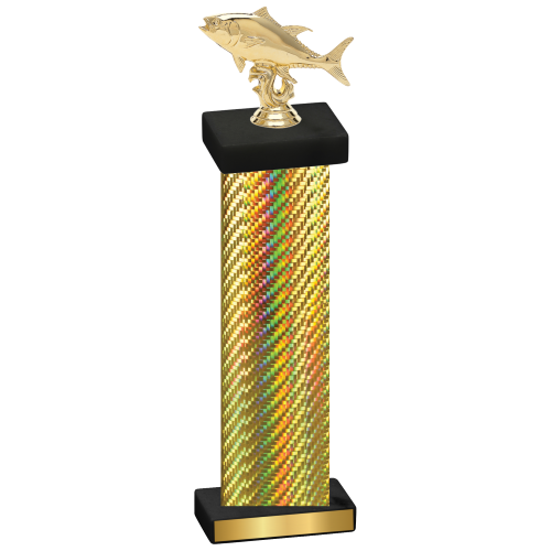 Single Gold Carbon Fiber Fishing Trophy