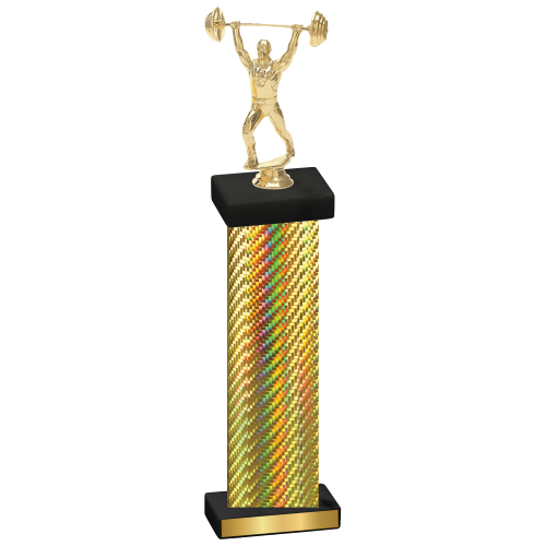 Single Gold Carbon Fiber Weights Trophy