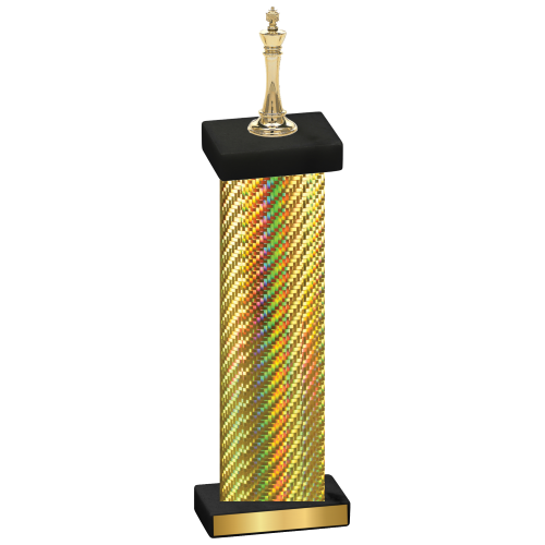 Single Gold Carbon Fiber Chess Trophy