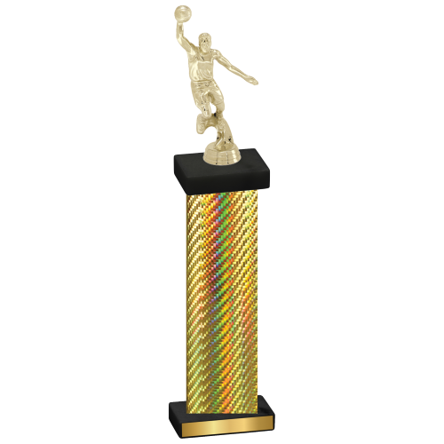 Single Gold Carbon Fiber Basketball Trophy