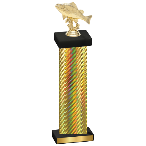 Single Gold Carbon Fiber Fishing Trophy