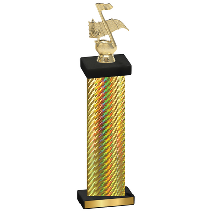 Single Gold Carbon Fiber Music Trophy