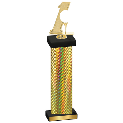 Single Gold Carbon Fiber Golf Trophy