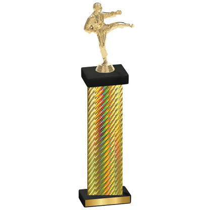 Single Gold Carbon Fiber Karate Trophy