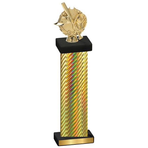 Single Gold Carbon Fiber Baseball Trophy