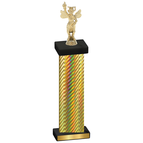 Single Gold Carbon Fiber Academics Trophy