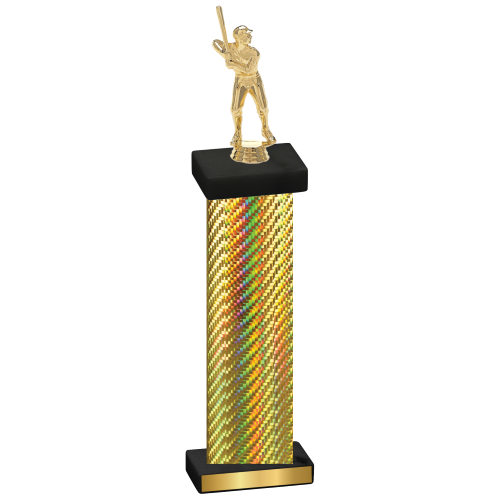 Single Gold Carbon Fiber Baseball Trophy