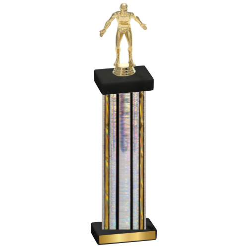 Single Silver Glacier Wrestling Trophy