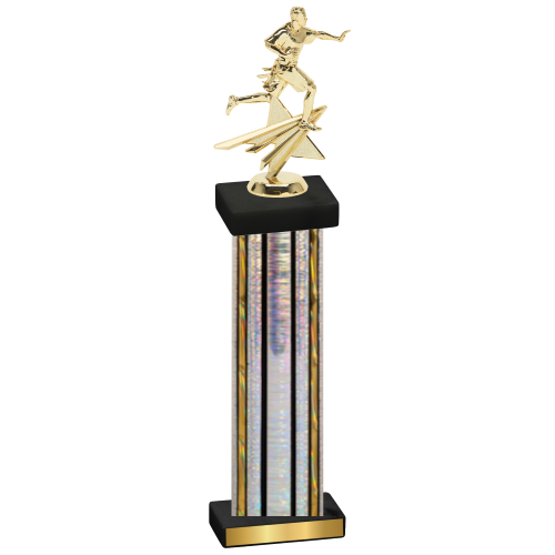 Single Silver Glacier Flag Football Trophy