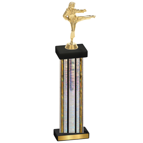 Single Silver Glacier Karate Trophy