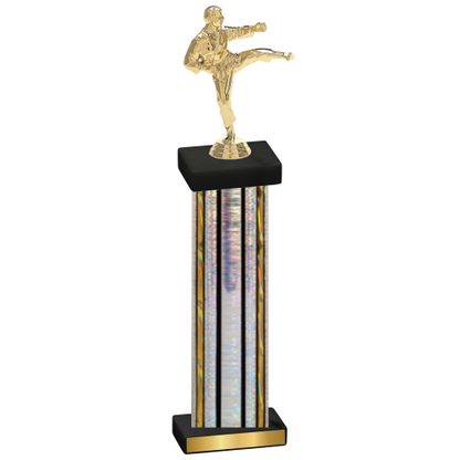 Single Silver Glacier Karate Trophy