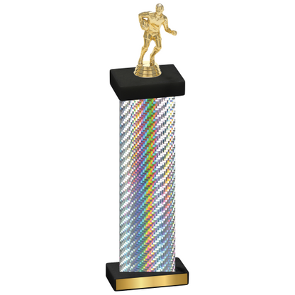 Single Silver Carbon Fiber Rugby Trophy