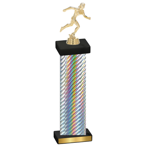 Single Silver Carbon Fiber Running Trophy