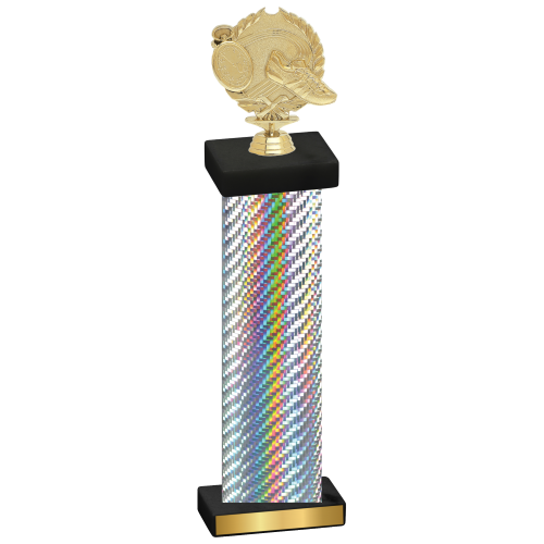 Single Silver Carbon Fiber Running Trophy