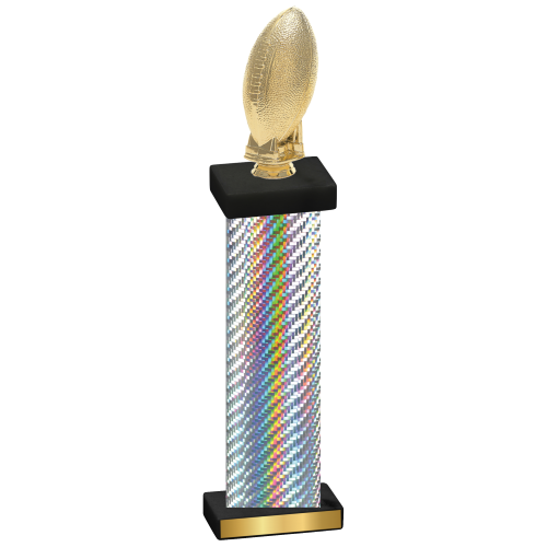 Single Silver Carbon Fiber Football Trophy