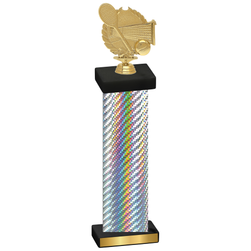 Single Silver Carbon Fiber Tennis Trophy