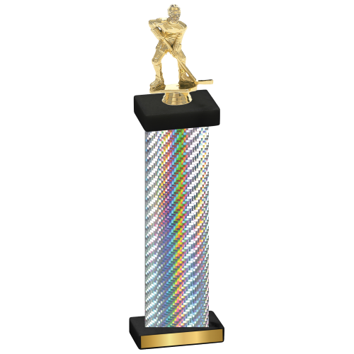 Single Silver Carbon Fiber Hockey Trophy