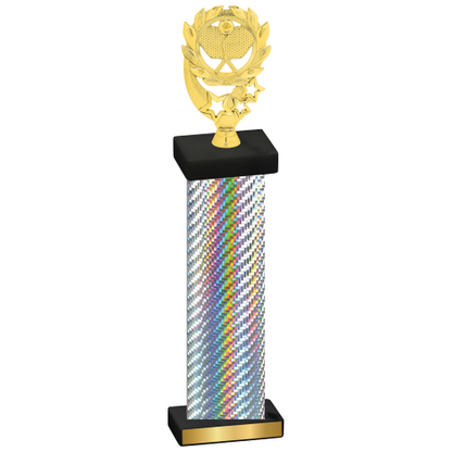 Single Silver Carbon Fiber Pickleball Trophy