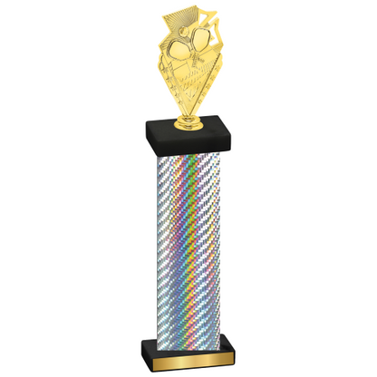 Single Silver Carbon Fiber Pickleball Trophy