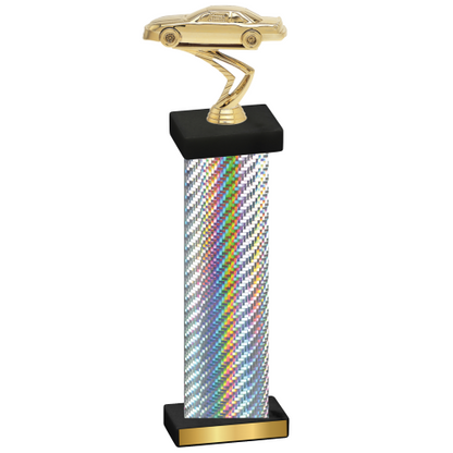 Single Silver Carbon Fiber Cars Trophy