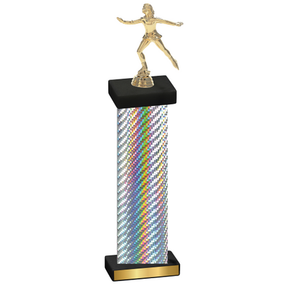 Single Silver Carbon Fiber Skater Trophy