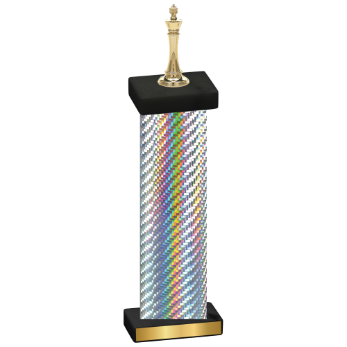 Single Silver Carbon Fiber Chess Trophy