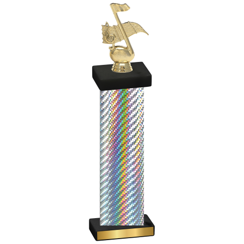 Single Silver Carbon Fiber Music Trophy