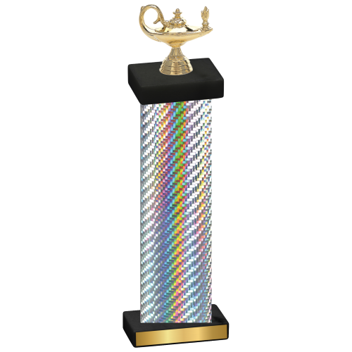 Single Silver Carbon Fiber Academics Trophy