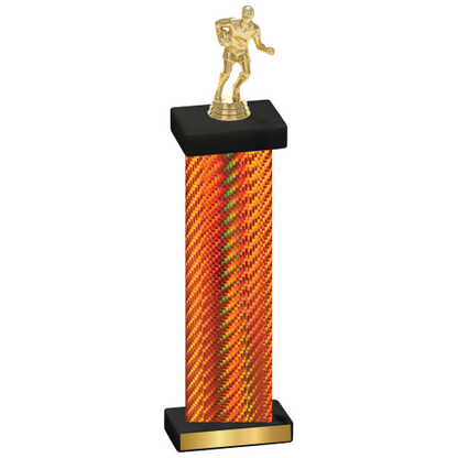 Single Orange Carbon Fiber Rugby Trophy