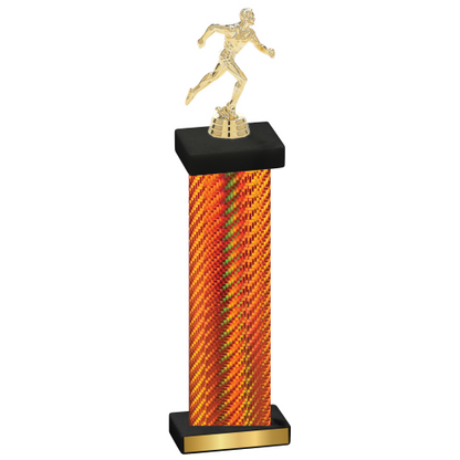 Single Orange Carbon Fiber Running Trophy