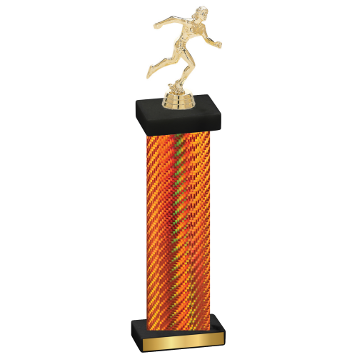 Single Orange Carbon Fiber Running Trophy