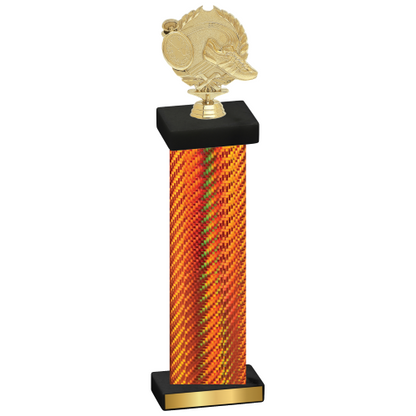 Single Orange Carbon Fiber Running Trophy