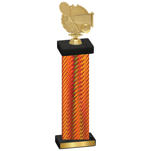 Single Orange Carbon Fiber Tennis Trophy