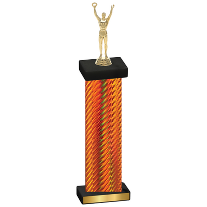 Single Orange Carbon Fiber Victory Trophy