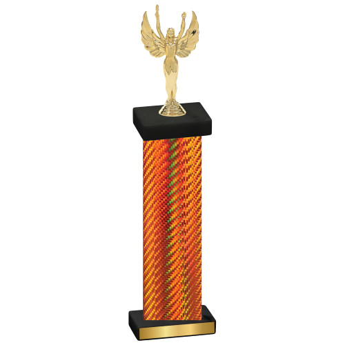 Single Orange Carbon Fiber Victory Trophy