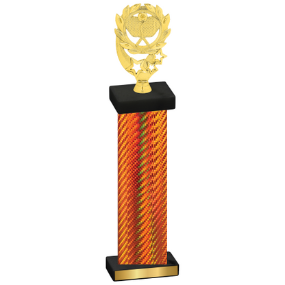 Single Orange Carbon Fiber Pickleball Trophy