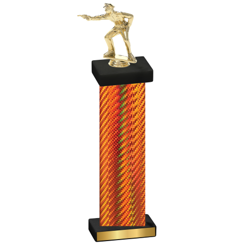 Single Orange Carbon Fiber Shooter Trophy