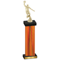 Single Orange Carbon Fiber Basketball Trophy