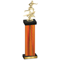 Single Orange Carbon Fiber Flag Football Trophy