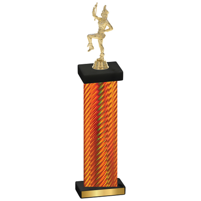 Single Orange Carbon Fiber Majorette Trophy