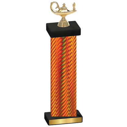 Single Orange Carbon Fiber Academics Trophy