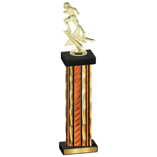 Single Orange Glacier Football Trophy