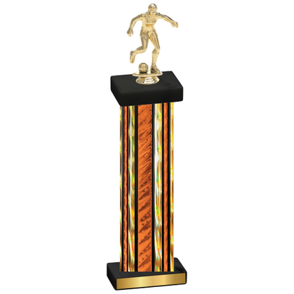 Single Orange Glacier Soccer Trophy