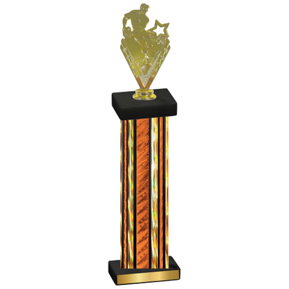 Single Orange Glacier Rugby Trophy