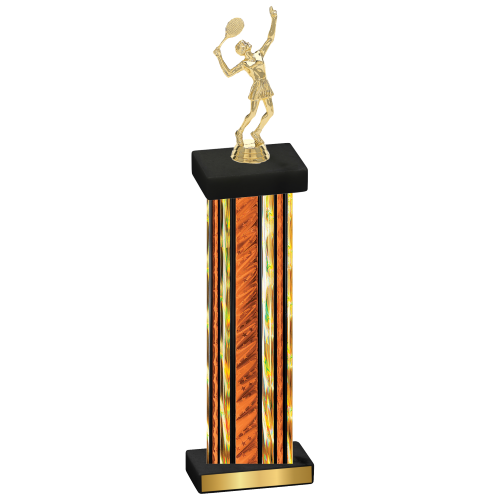 Single Orange Glacier Tennis Trophy