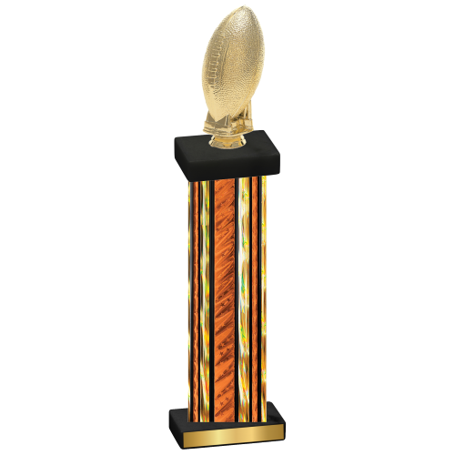 Single Orange Glacier Football Trophy